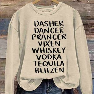Funny Christmas Drinking Hilarious Letter Sweatshirt 2