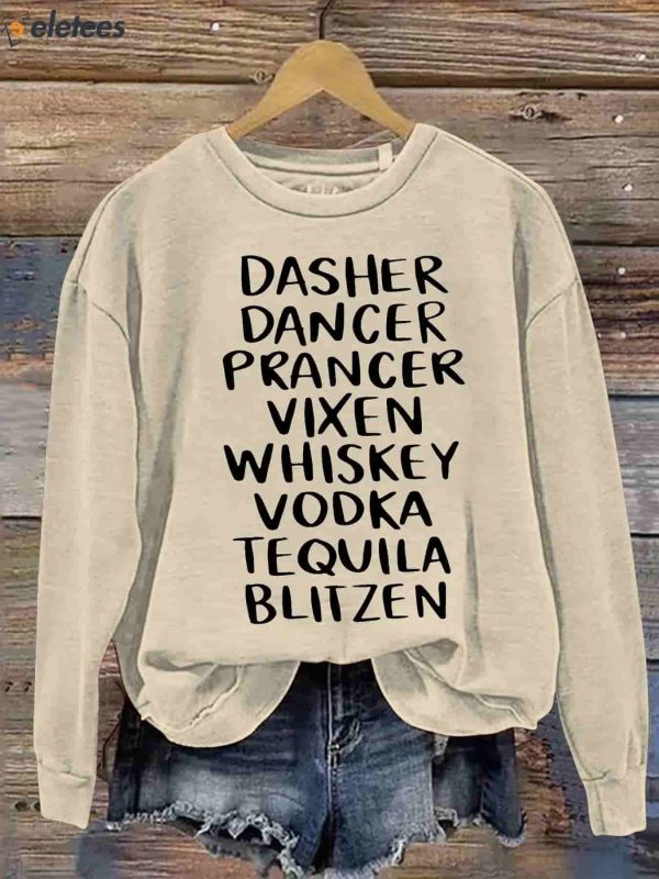 Funny Christmas Drinking Hilarious Letter Sweatshirt