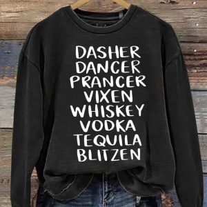 Funny Christmas Drinking Hilarious Letter Sweatshirt 3