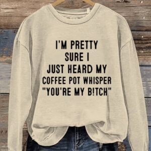 Funny Coffee Lover Letter Print Casual Sweatshirt2