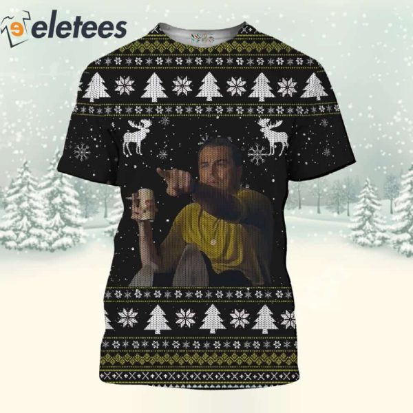 Funny Leonardo Meme 3D All Over Print Christmas Sweatshirt