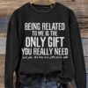 Funny Letter Print Sweatshirt