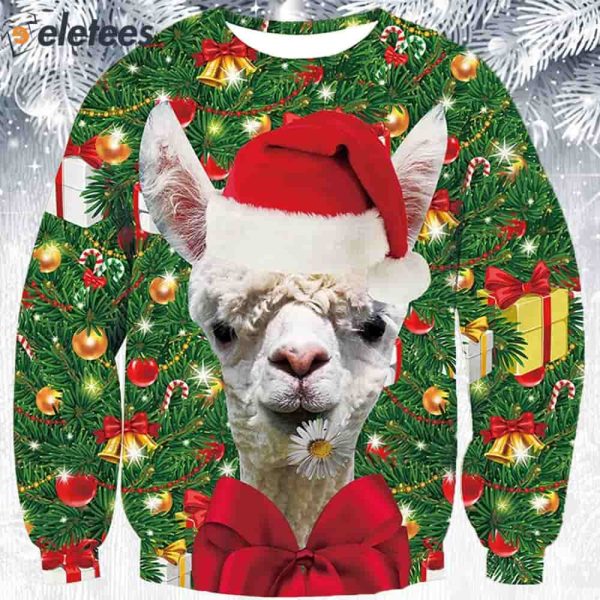 Funny Llama Ugly Christmas Sweater