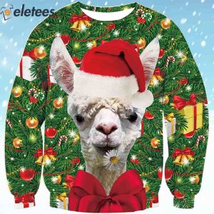 Funny Llama Ugly Christmas Sweater 2