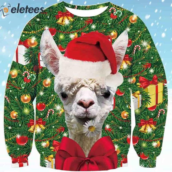 Funny Llama Ugly Christmas Sweater