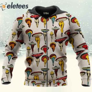 Funny Mushrooms 3D All Over Print Christmas Sweatshirt 4