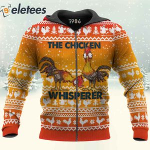 Funny The Chicken Whisperer 3D Christmas Sweatshirt 4