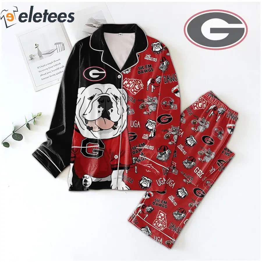 Georgia Bulldogs Sic Em Dawgs Pajamas Set