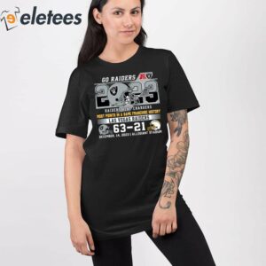 Go Raiders 2023 Most Points In A Game Franchise History Shirt 4