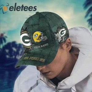 Green Bay Packers Go Pack Go Custom Name 3D Cap