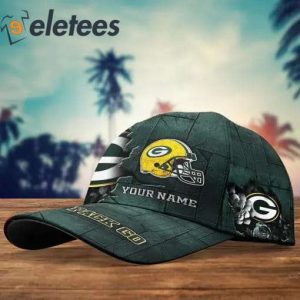 Green Bay Packers Go Pack Go Custom Name 3D Cap2