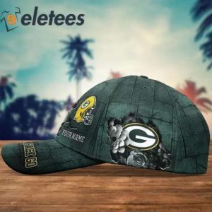 Green Bay Packers Go Pack Go Custom Name 3D Cap3