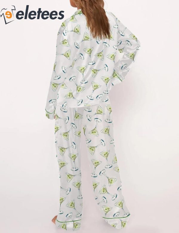 Green Martini Cocktail Pajama Set