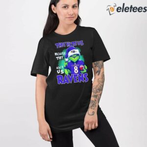 Grnch They Hate Us Because They Aint Us Ravens Shirt 2