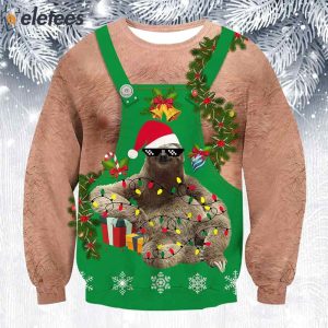 Santa hairy 2024 chest sweater