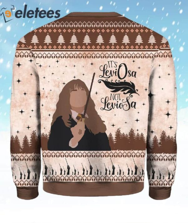 Hermione It’s Leviosa Not Leviosa Ugly Christmas Sweater