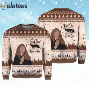 Hermione Its Leviosa Not Leviosa Ugly Christmas Sweater 3