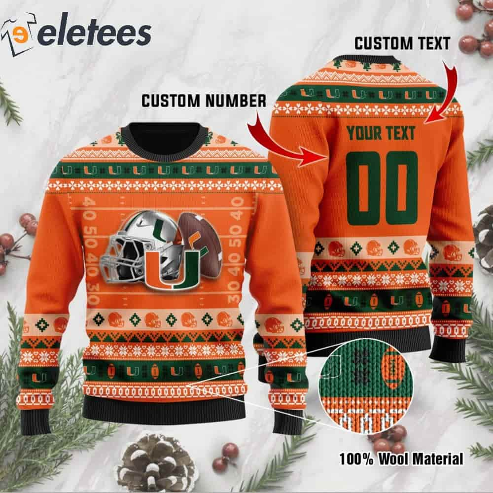 Miami hurricanes sale ugly christmas sweater