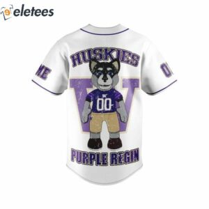 Huskies Purple Reign Sugar Bowl 2024 Custom Name Baseball Jersey 4