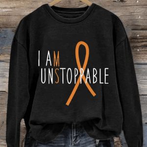 I Am Unstoppable Multiple Sclerosis Awareness Art Print Pattern Casual Sweatshirt