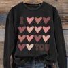 I Love You Valentine’s Day Casual Print Sweatshirt