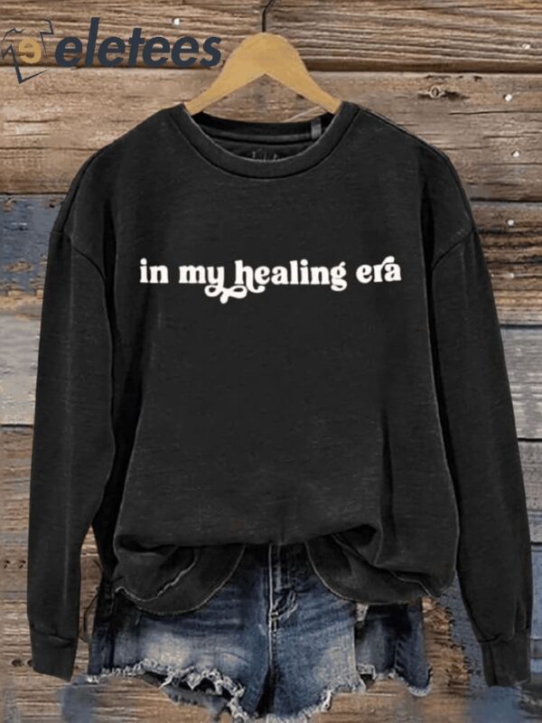 In My Healing Era Art Print Pattern Casual Sweatshirt