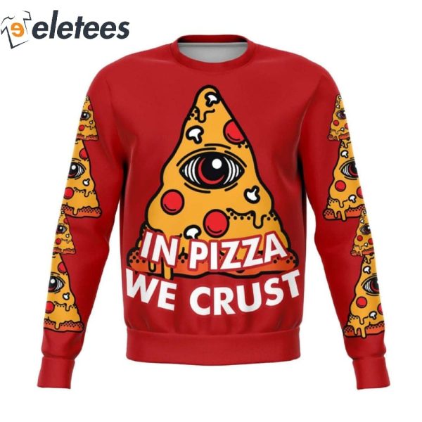 In Pizza We Crust Knitted Ugly Christmas Sweater