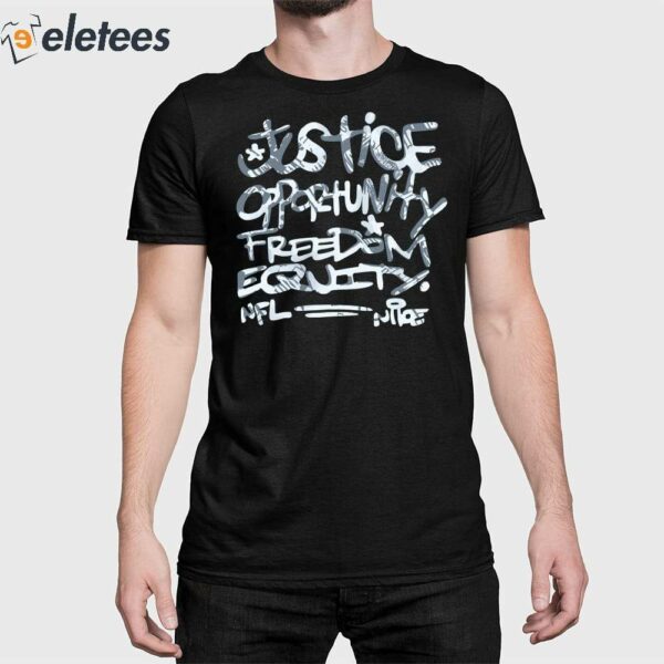 Jets Coach Robert Saleh Justice Opportunity Equity Freedom Shirt