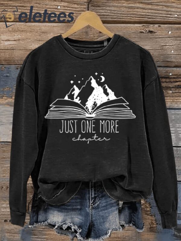 Just One More Chapter Art Print Pattern Casual Sweatshirt