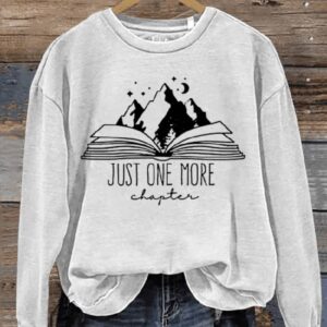 Just One More Chapter Art Print Pattern Casual Sweatshirt1
