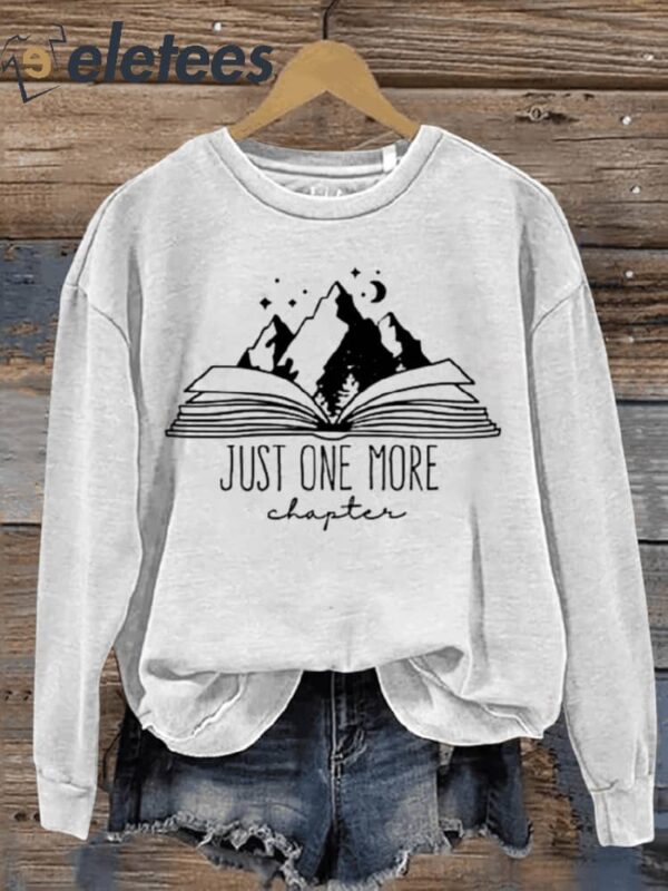 Just One More Chapter Art Print Pattern Casual Sweatshirt