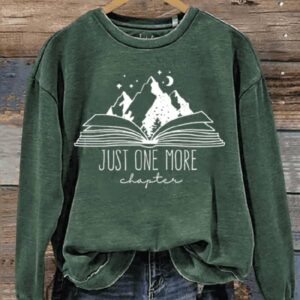 Just One More Chapter Art Print Pattern Casual Sweatshirt2