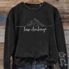 Keep Climbing You Can Do Hard Things Art Print Pattern Casual Sweatshirt