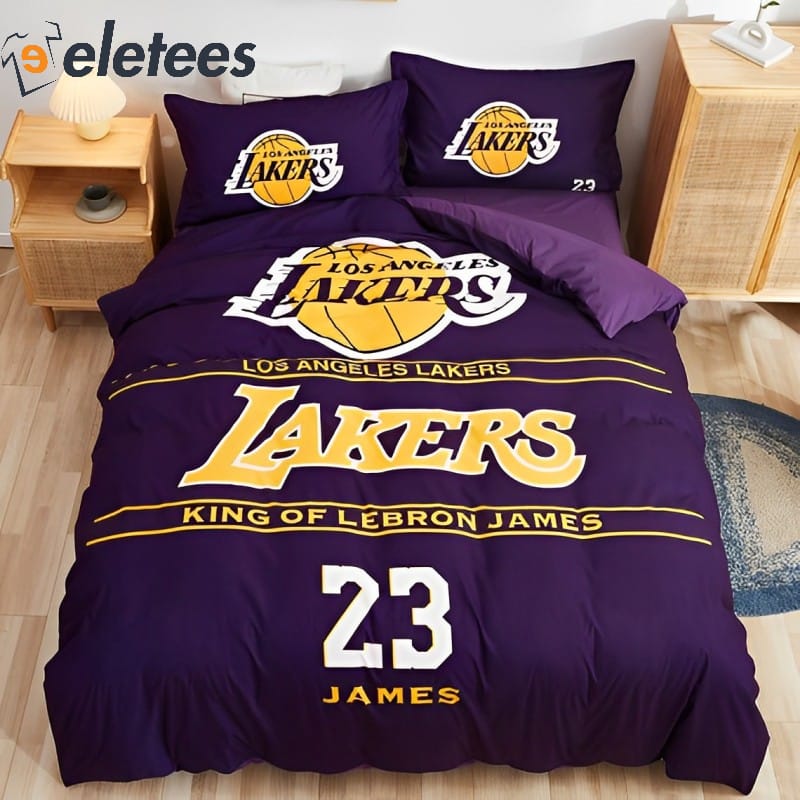LA Lakers King of LeBron James MVP In-Season Tournament Bedding Set