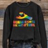 LGBT Human Rights Are Not Optional Print Casual Sweatshirt