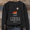 LGBTEA Marcus Print Casual Sweatshirt