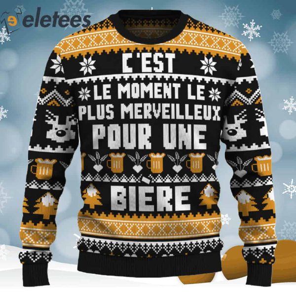 Le Moment Le Plus Merveilleux Pour Une Biere Ugly Christmas Sweater
