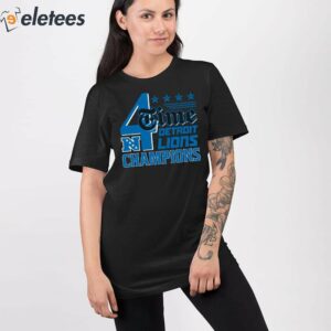 Lions 4 Time NFC North Division Champions Shirt 3
