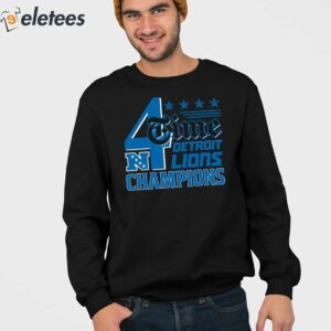 Lions 4 Time NFC North Division Champions Shirt 4