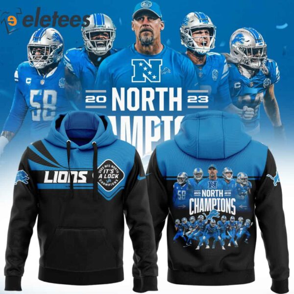 Lions Champs NFC North It’s A Lock Black Hoodie Combo