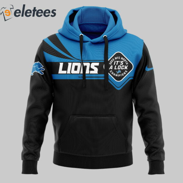 Lions Champs NFC North It’s A Lock Black Hoodie Combo