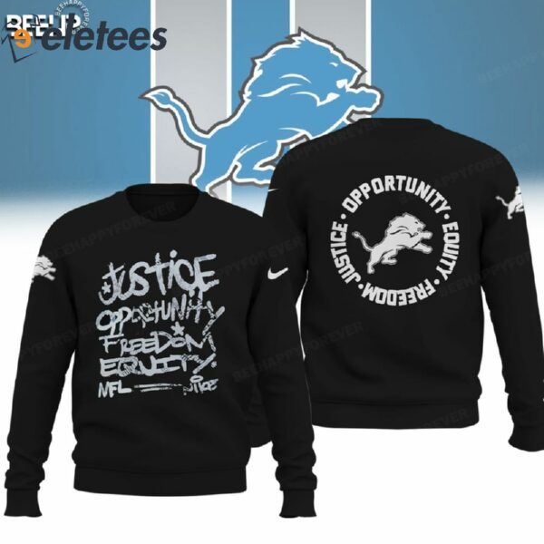 Lions Justice Opportunity Equity Freedom Hoodie