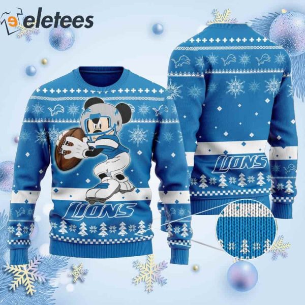 Lions Mickey Mouse Funny Knitted Ugly Christmas Sweater