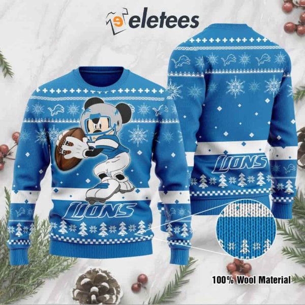 Lions Mickey Mouse Funny Knitted Ugly Christmas Sweater
