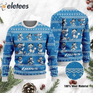 Lions Mickey Mouse Knitted Ugly Christmas Sweater1