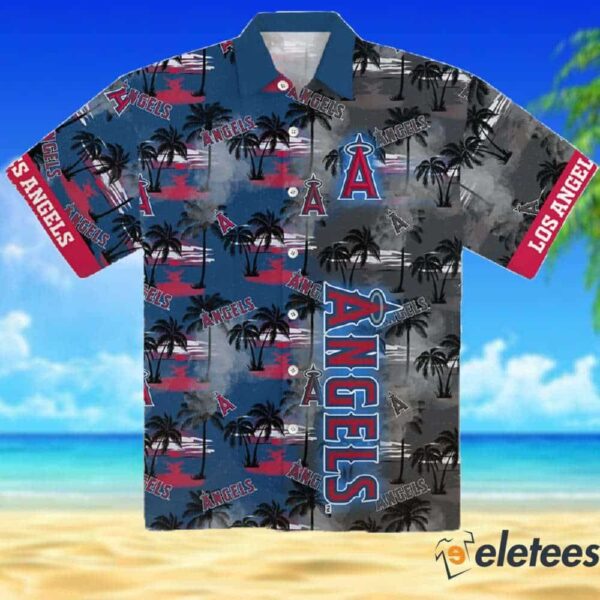 Los Angeles Angels Palm Tree Hawaiian Shirt