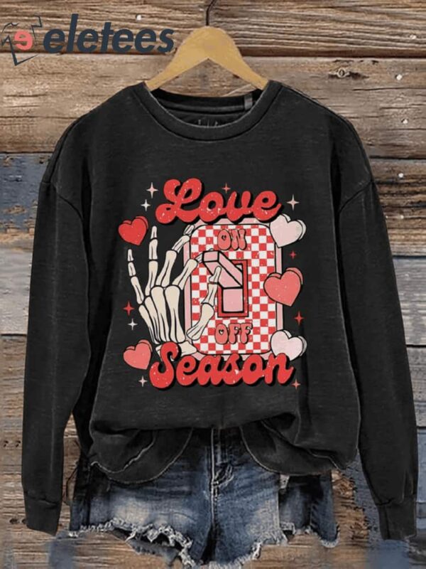 Love Season Valentine’s Day Casual Print Sweatshirt