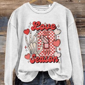 Love Season Valentines Day Casual Print Sweatshirt1