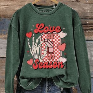 Love Season Valentines Day Casual Print Sweatshirt2
