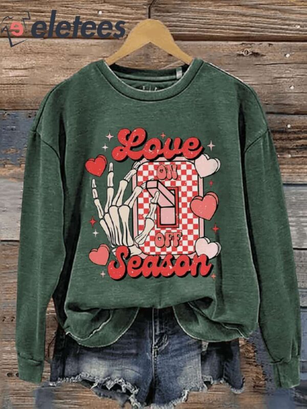 Love Season Valentine’s Day Casual Print Sweatshirt